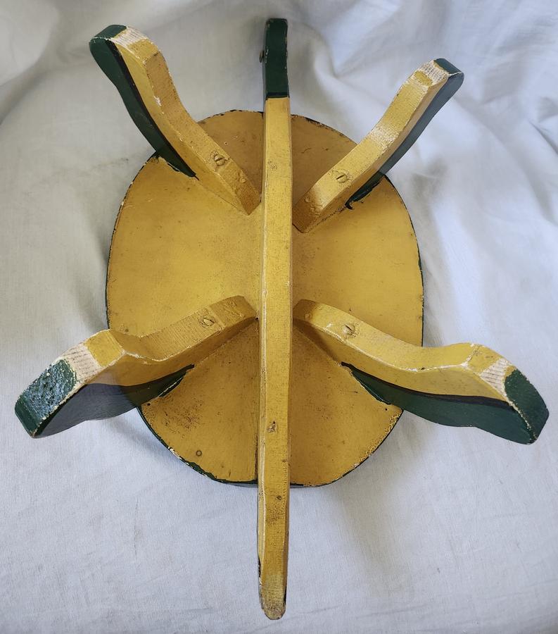 Vintage 1930's PA. Folk Art Turtle Footstool #1