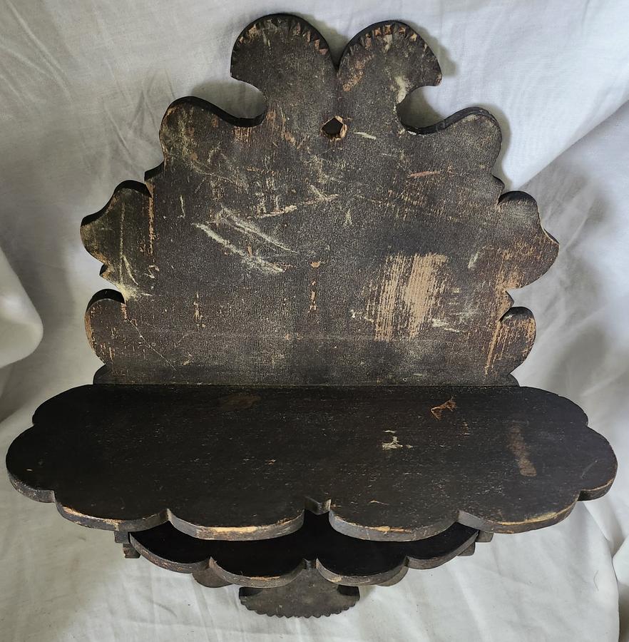 Antique Primitive Shelf in Orig. Black Paint