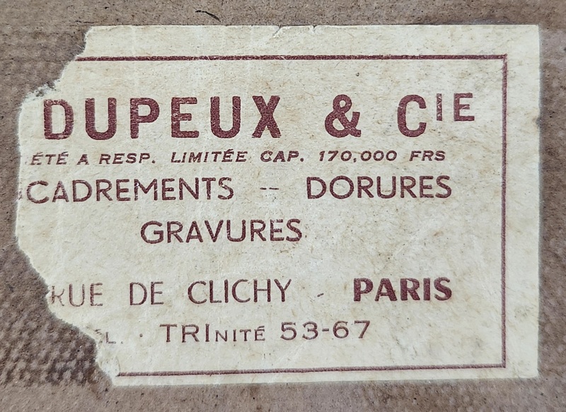 **19th C. Framed French Petit Point of Hunting Dog
