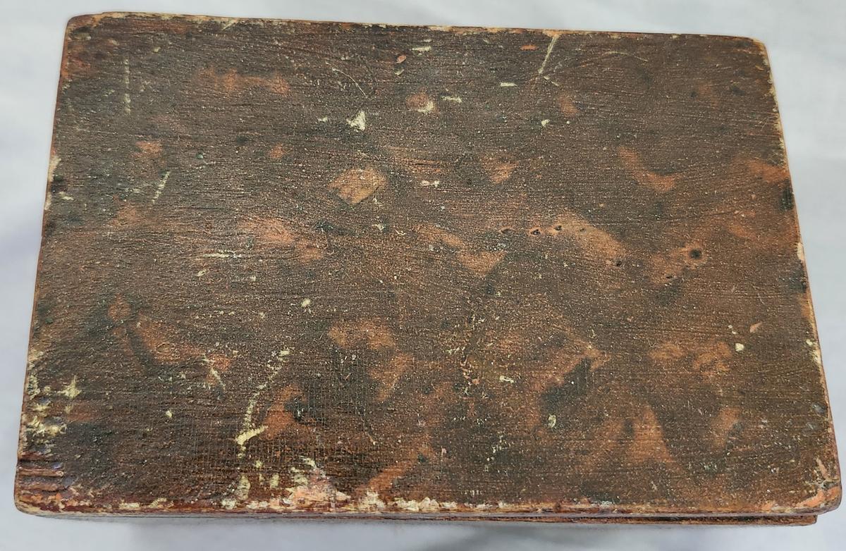 19th C. Folk Art Faux Painted Spice Box
