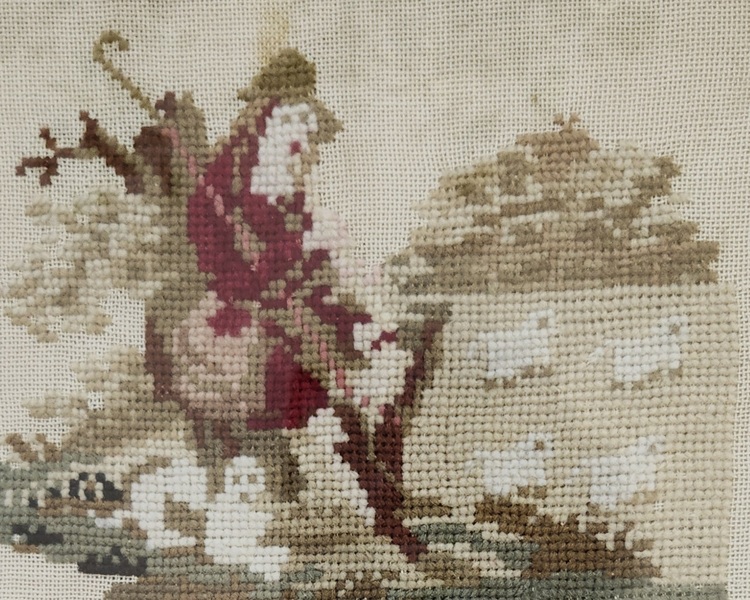 Pr. Dtd. 1848 Shepherd & Shepherdess Needlepoints