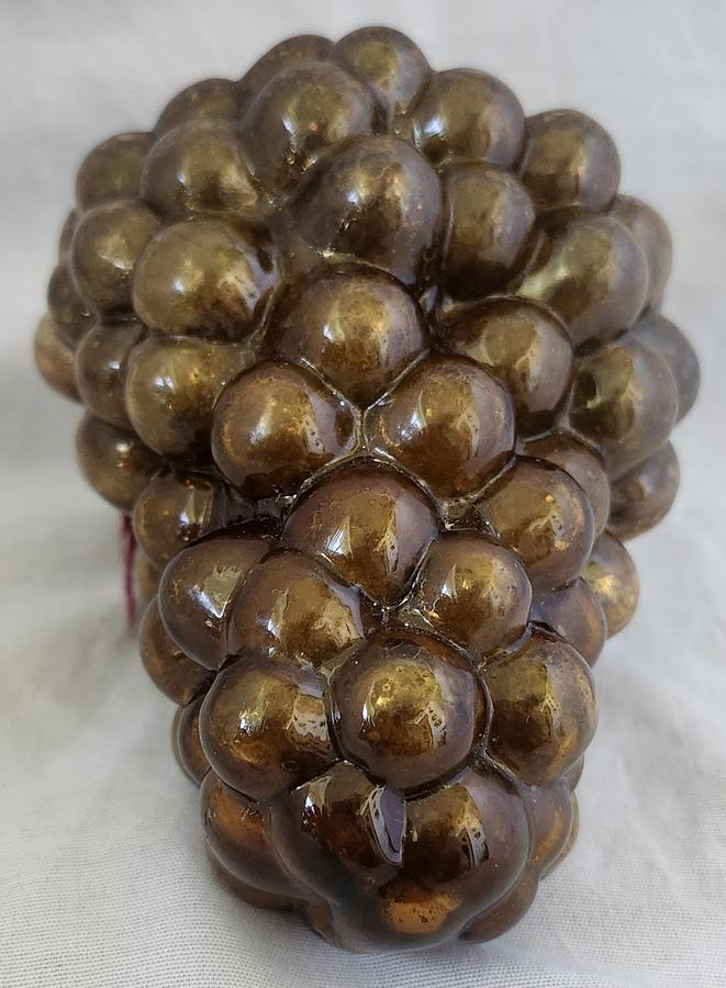 Antique German Amber Glass Grape Cluster Kugel