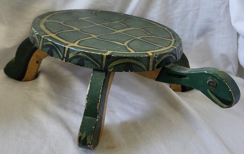 Vintage 1930's PA. Folk Art Turtle Footstool #1