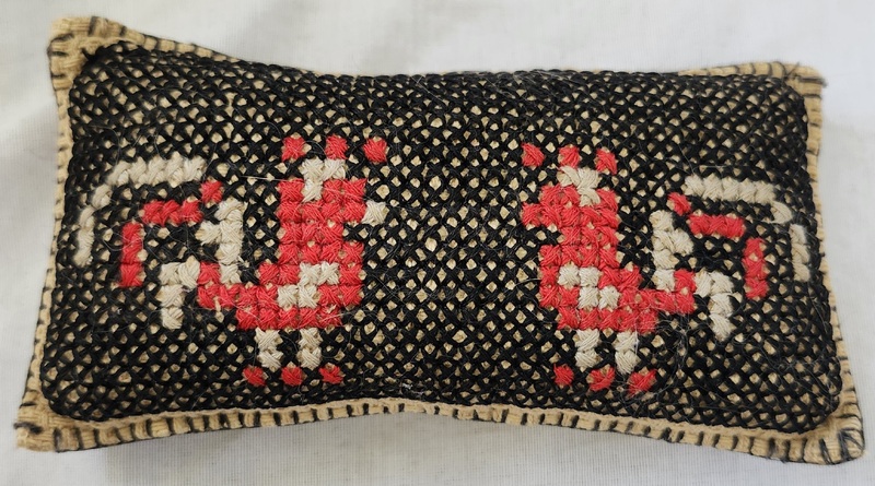Antique Double Rooster Pillow Pin Cushion Ex Booth
