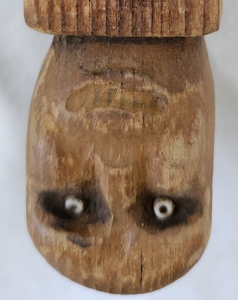 Antique Folk Art Ball & Cage Whimsy w/Faces
