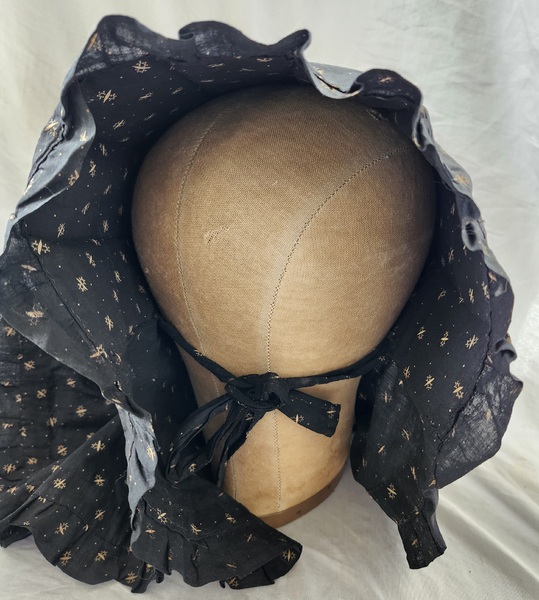 **Near Mint Antique 19th C. PA. Mourning Bonnet
