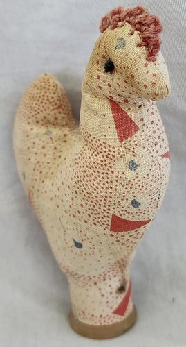 Chicken Rooster on Spool Pin Cushion Ex Booth #6