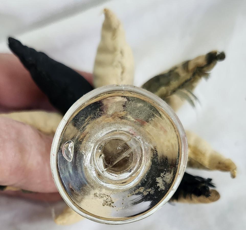 Tiny 19th C. Folk Art Starfish Make-Do Pin Cushion