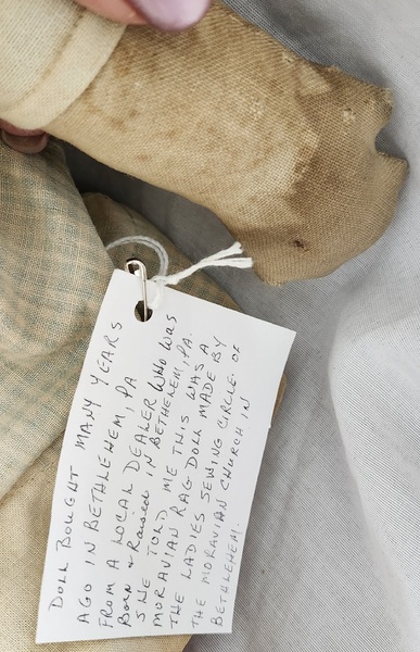 Antique PA. Moravian Rag Doll w/Provenance