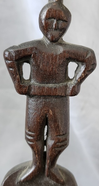 Unique Antique Folk Art Wall Box w/Carved Man