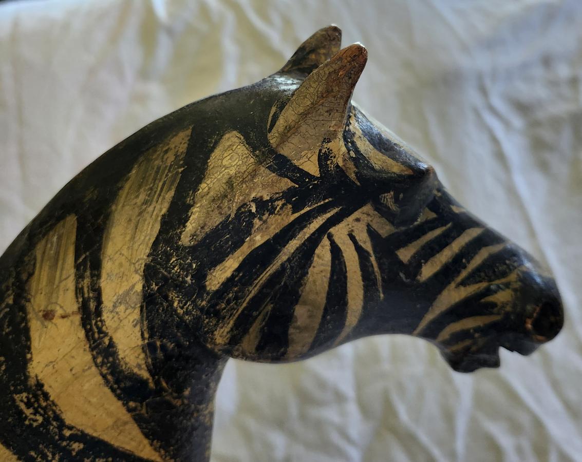 Published 19th C. Zebra Pull Toy Ex Wendel