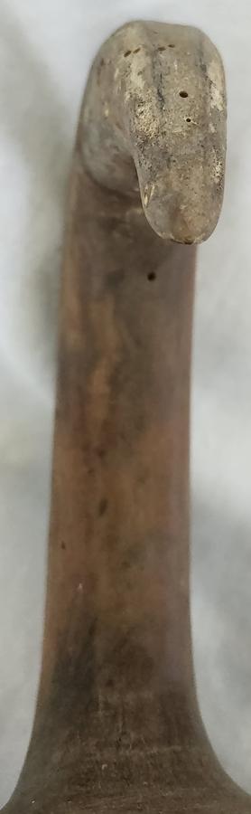 Antique Scandinavian Folk Art Scoop w/Bird Handle