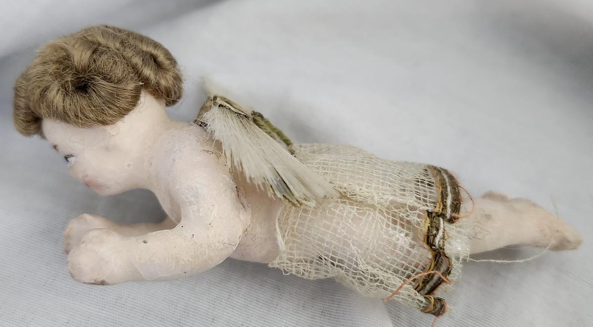 Antique German Wax Angel Xmas Ornament #2