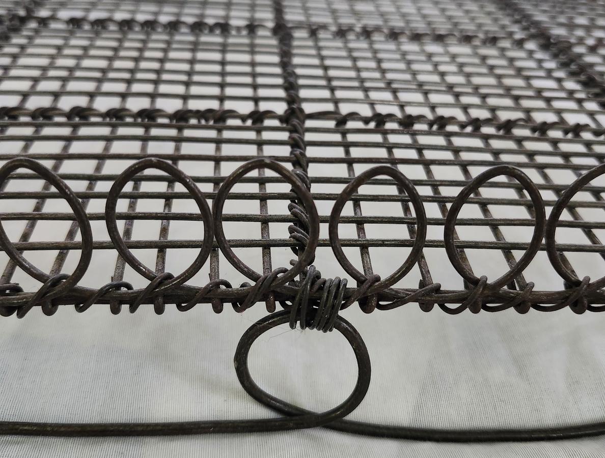 Lg. Vintage Folk Art Twisted Wire Tray