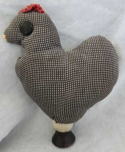 Chicken Rooster on Spool Pin Cushion Ex Booth #5