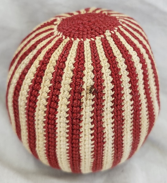 Vintage Ball Form Crocheted Pin Cushion Ex Booth