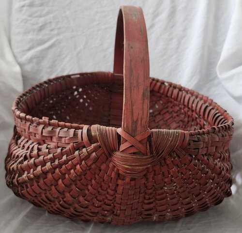 **Antq. Buttocks Red Painted Basket - Shane Hawkin