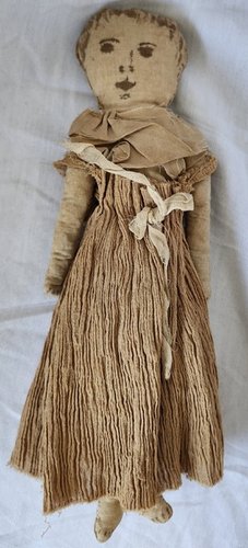 19th C. Primitive Folk Art Rag Doll-Strong Museum