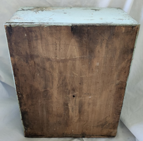 **Vintage Primitive Spice Cabinet in Old Blue Pain