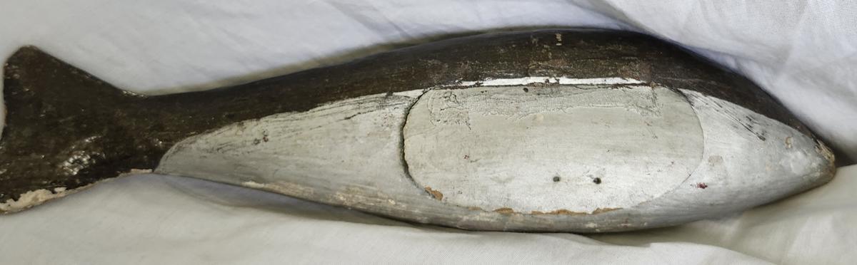 Antique German Papier Mache Trout Candy Container