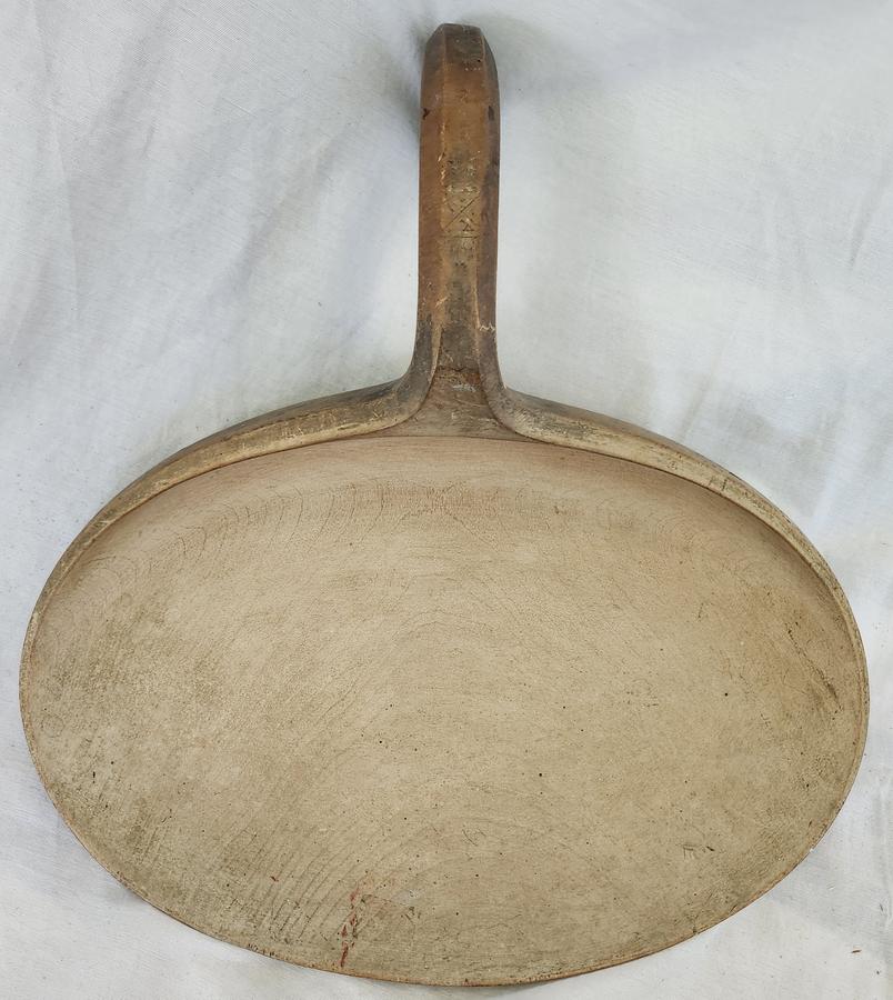 Antique Scandinavian Folk Art Scoop w/Bird Handle
