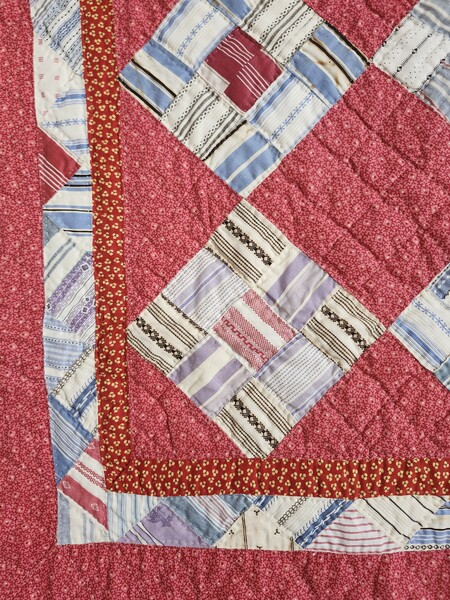 **Antique PA. Double Sided 9 Patch Crib/Bars Quilt