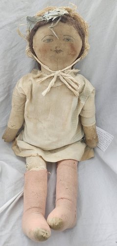 Antique PA. Moravian Rag Doll w/Provenance