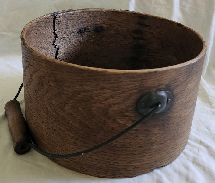 **Antique Primitive Dry Measure w/Bail Handle