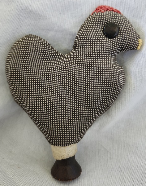 Chicken Rooster on Spool Pin Cushion Ex Booth #5