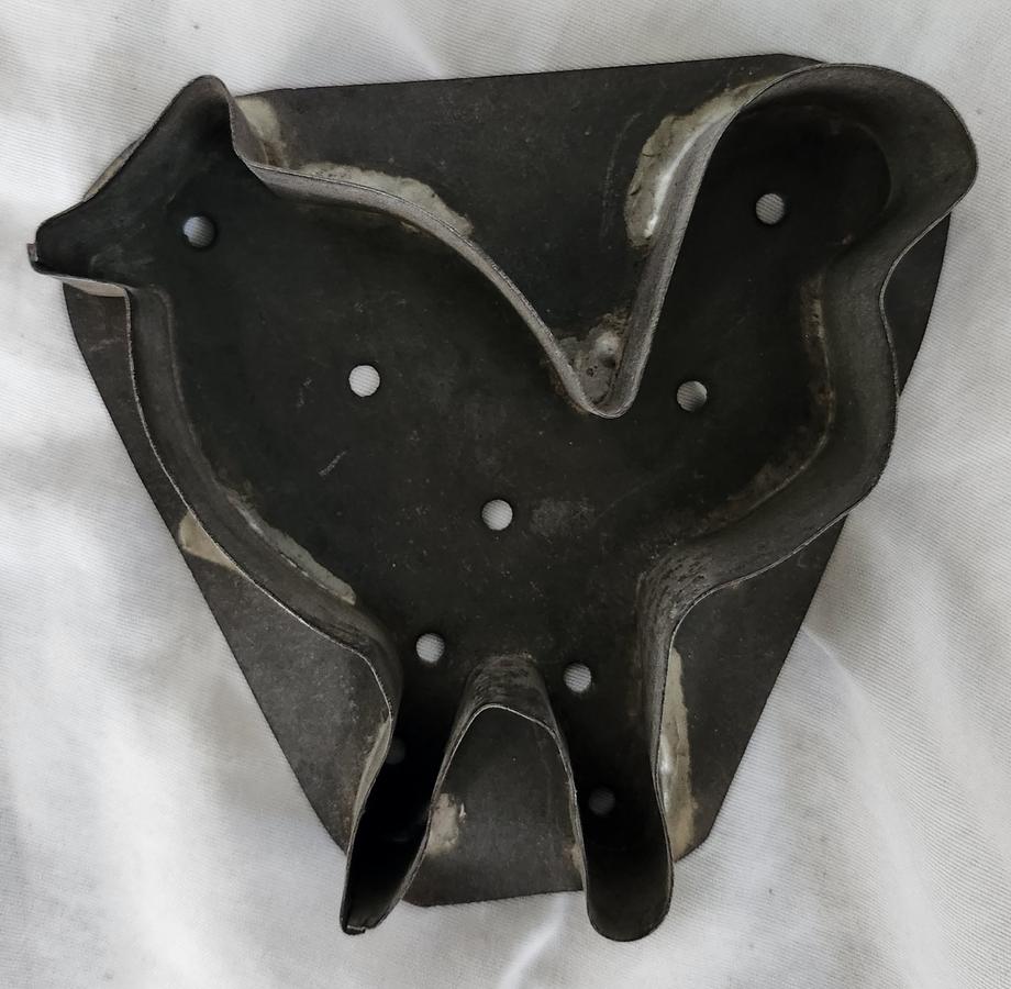 Old PA. Folky Rooster Flat Back Cookie Cutter