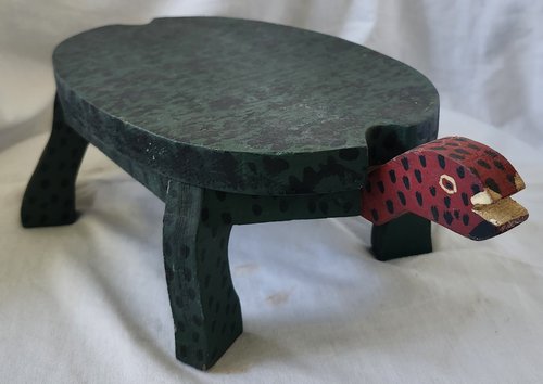 Vintage 1930's PA. Folk Art Turtle Footstool #2