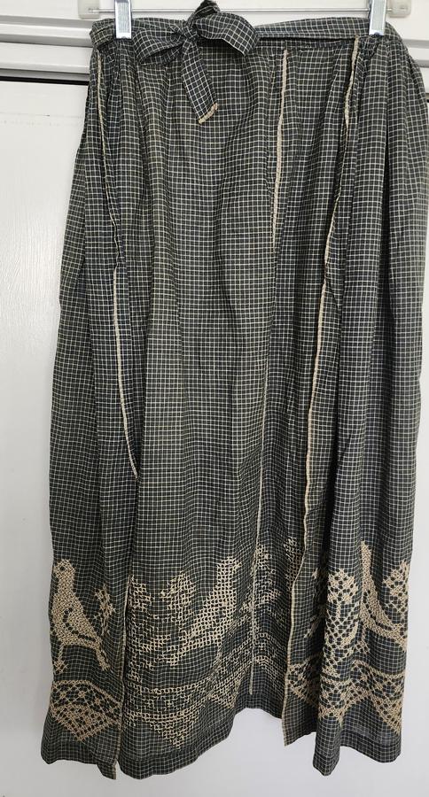 Antique PA. Homespun Apron w/Birds & Flowers