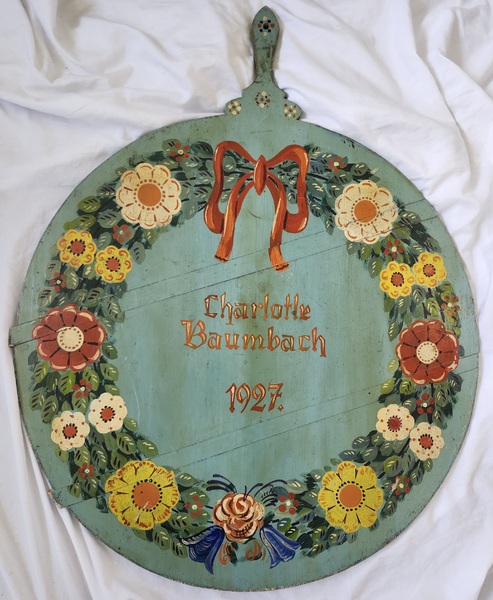 **Dtd.1927 Charlotte Baumbach Folk Art Peel