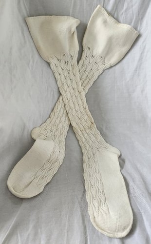 **Pr. Antique PA. Amish Stockings w/Initials