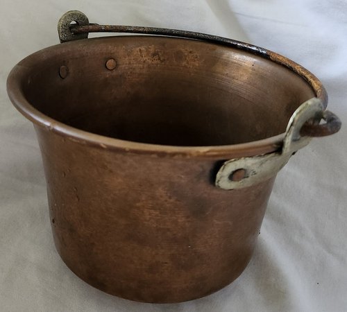 **Antique Miniature 5 5/8" Diameter Copper Bucket