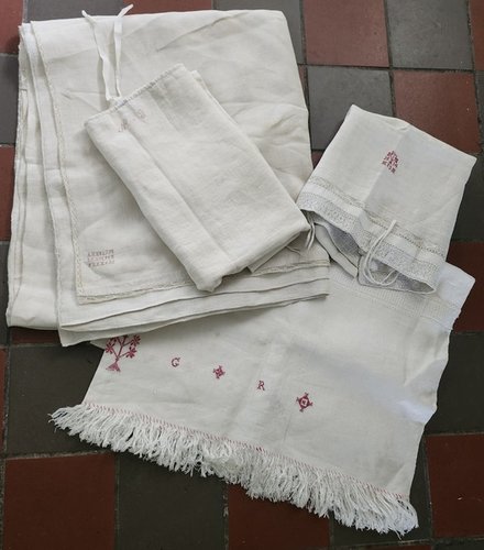 4 Antq. Late 18th Early 19th C. Homespun Textiles