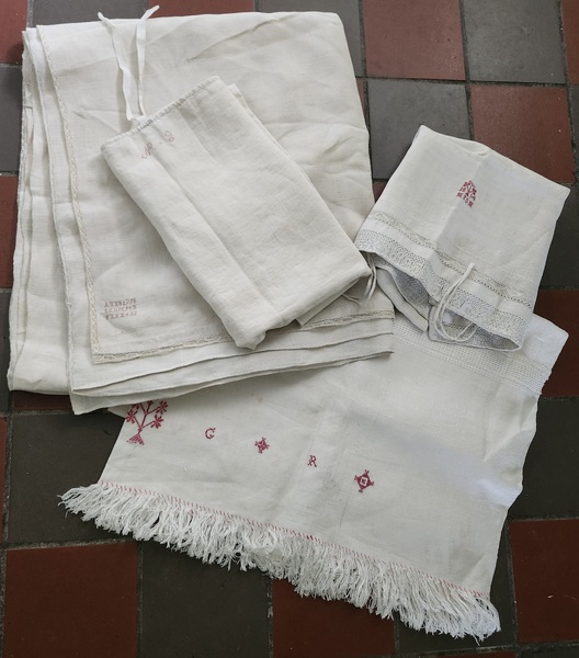 4 Antq. Late 18th Early 19th C. Homespun Textiles