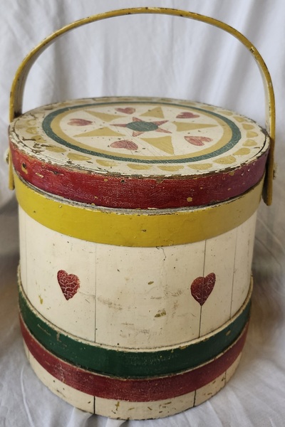 **Antique PA. Dutch Style Painted Firkin