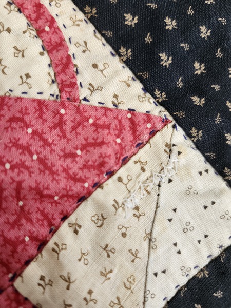 **Antique PA. Folk Art Appliqued Basket Crib Quilt