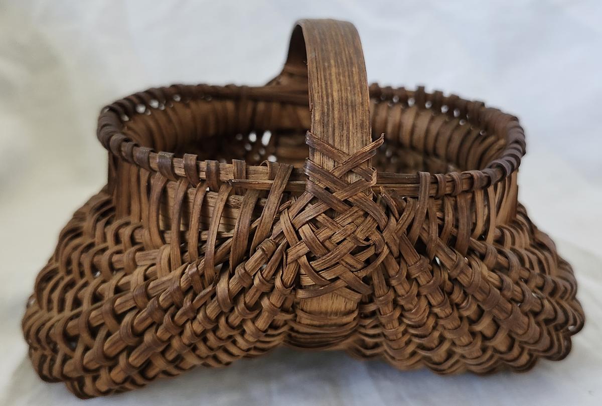 19th C. Miniature Appalachian Buttocks Basket