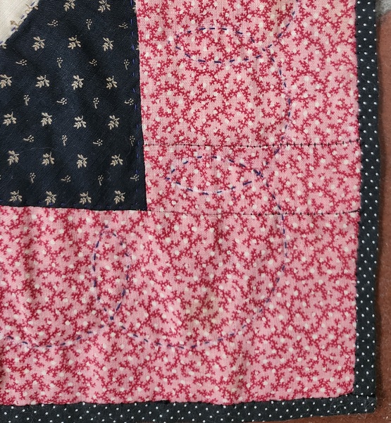 **Antique PA. Folk Art Appliqued Basket Crib Quilt