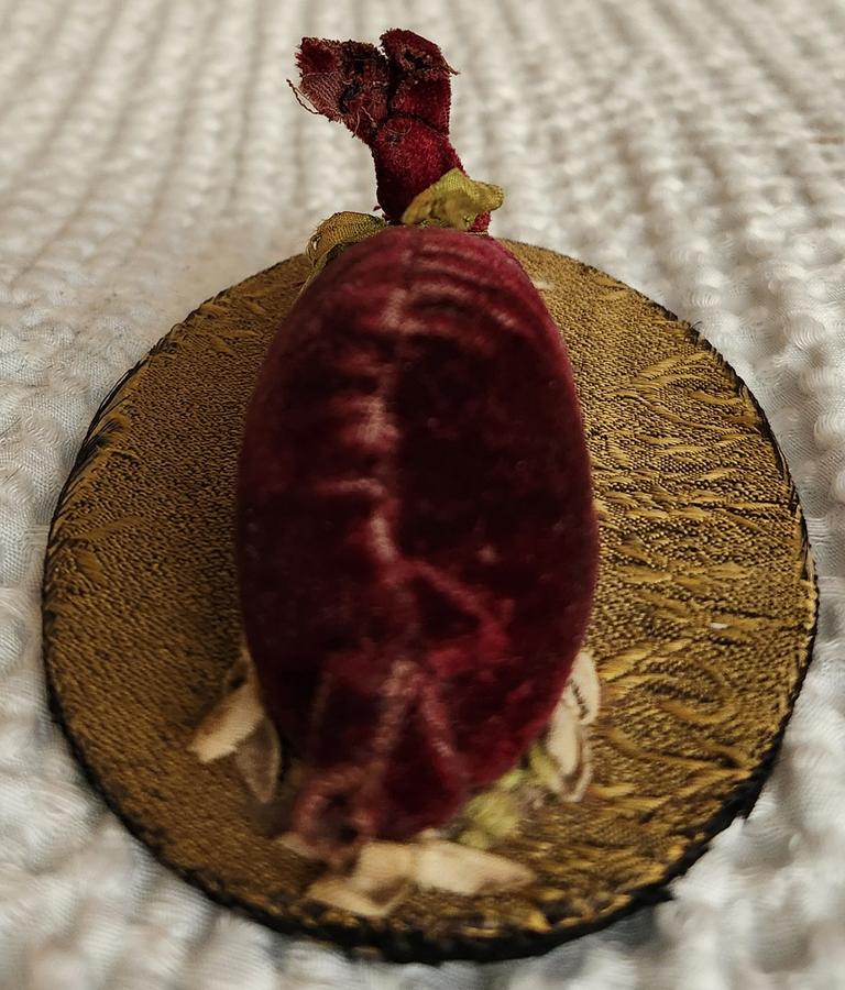 Antique Folk Art Velvet Rabbit Pen Wipe