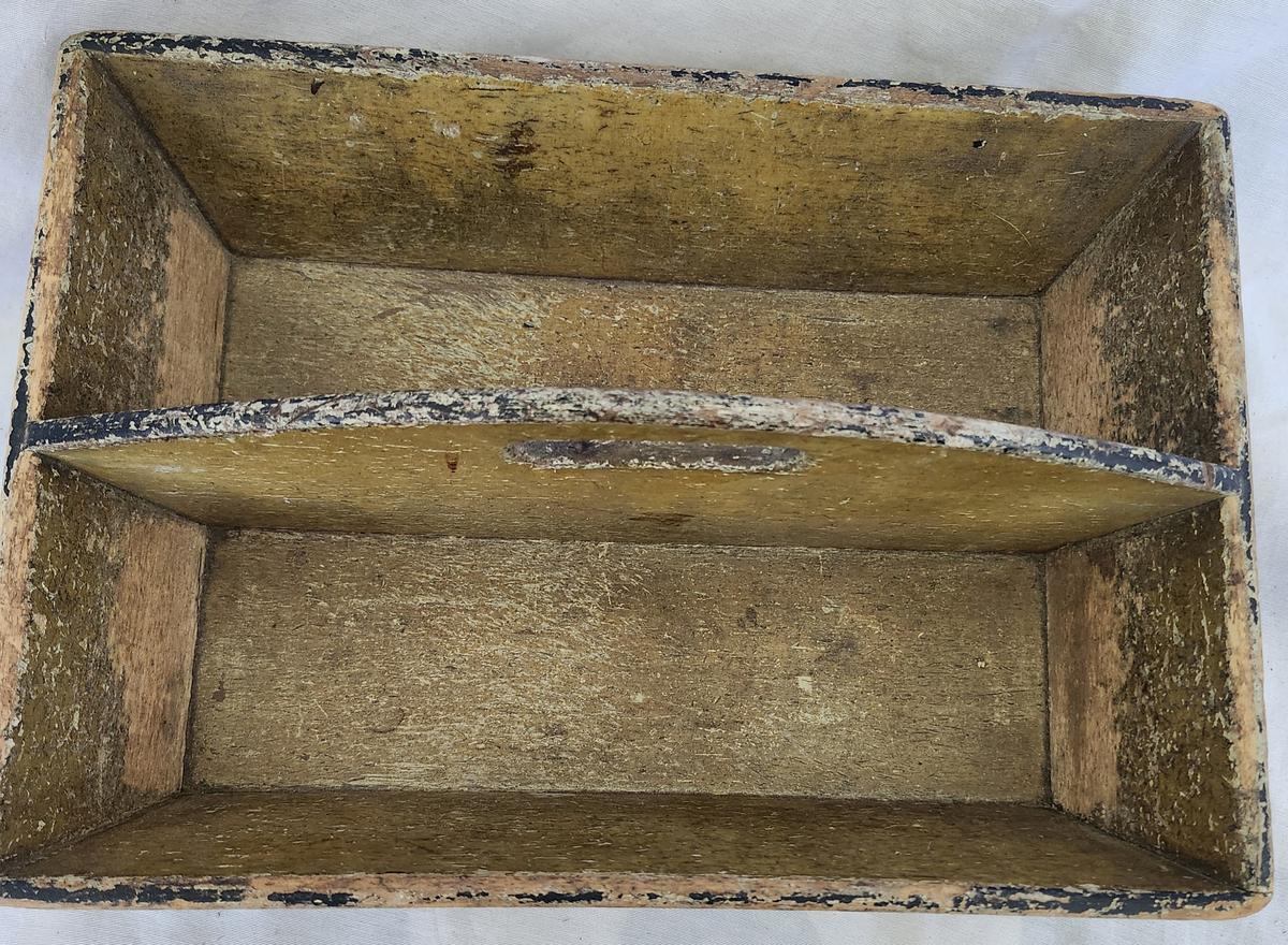 Antique Knife Box Cutlery Tray in Original Paint