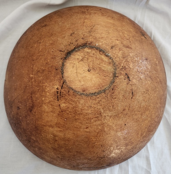 **Ca. 1830 Lancaster Co. Amish Painted Dough Bowl