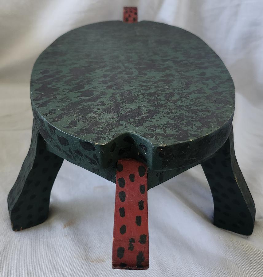 Vintage 1930's PA. Folk Art Turtle Footstool #2