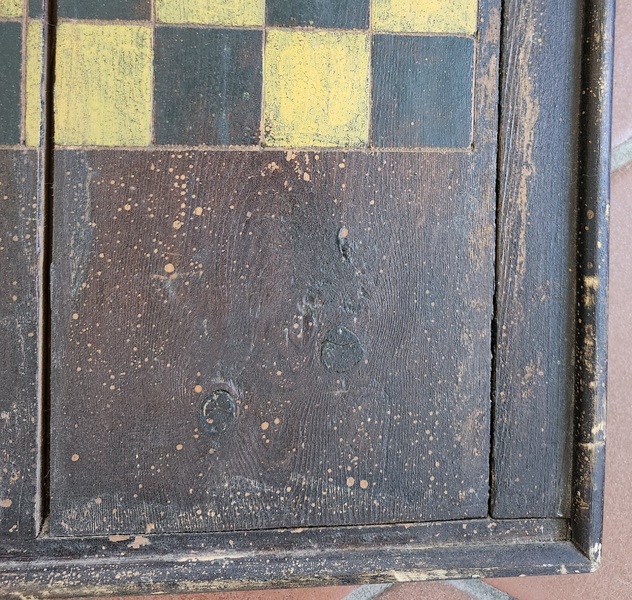**Antique Primitive New England Checkers Gameboard