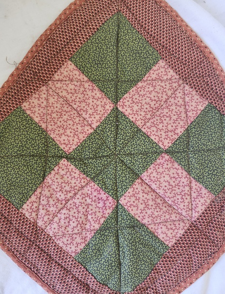 Lg. Antique 9-Patch in Diamond Pot Holder #1