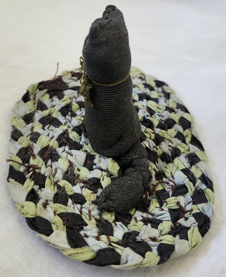 Dear Antique Cat on Rug Pincushion Whimsy