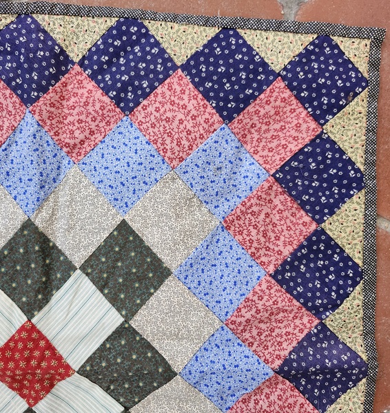 **Antique PA. Patchwork Pillowcase in Early Fabric