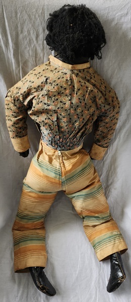 Lg. 30" Tall Antique Black Folk Art Male Rag Doll